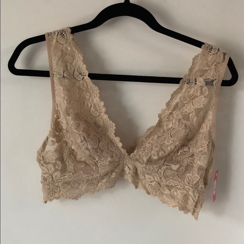 Nude lace bralette